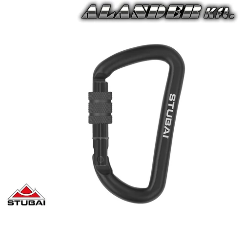 ACCESSORY mini csavaros karabiner fekete