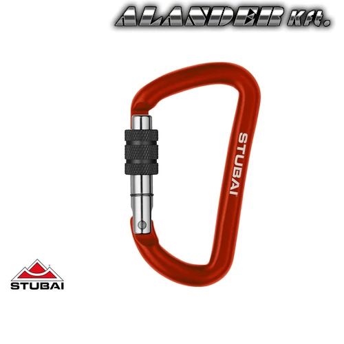 ACCESSORY mini csavaros karabiner piros