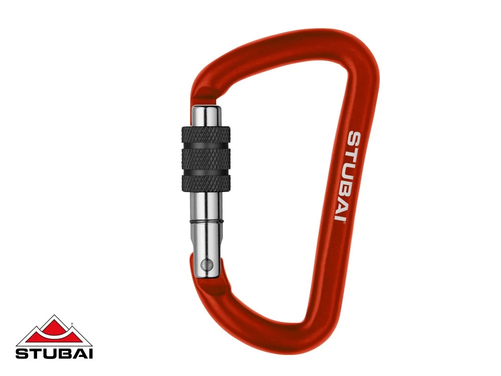 ACCESSORY mini csavaros karabiner piros